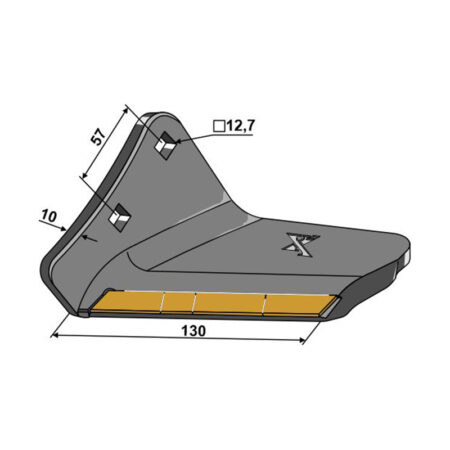 Aripioare laterale - stanga - Hard metal IHOF 101.EXT-1095