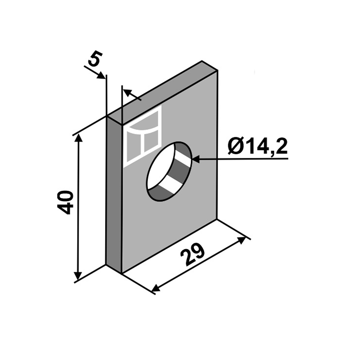 Placuta fixare surub 40x5x29