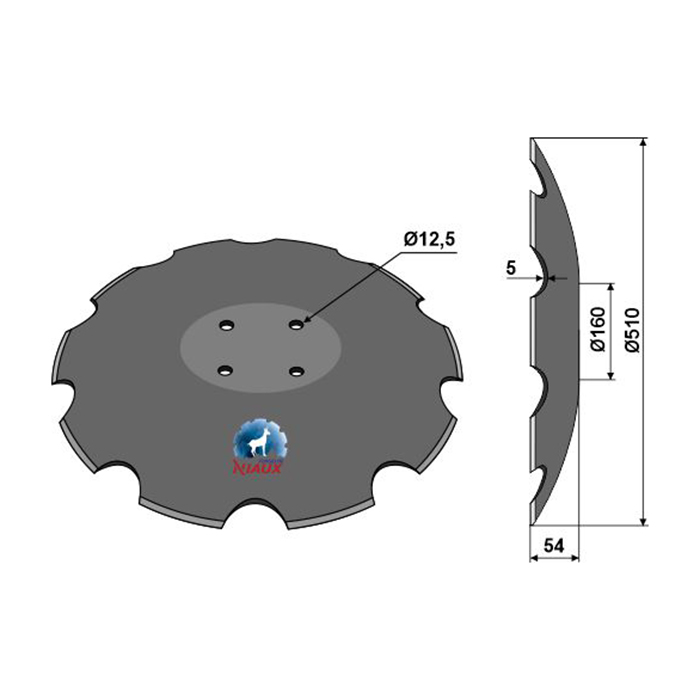 Disc Ø510 dintat Niaux m65700201