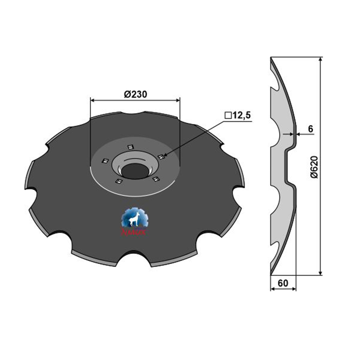 Disc dintat - Ø620x6 Niaux 31-0760