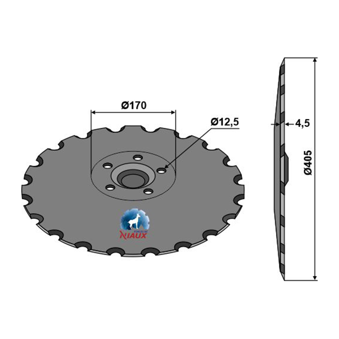 Disc semanatoare Ø405x4,5 Niaux 31-34009