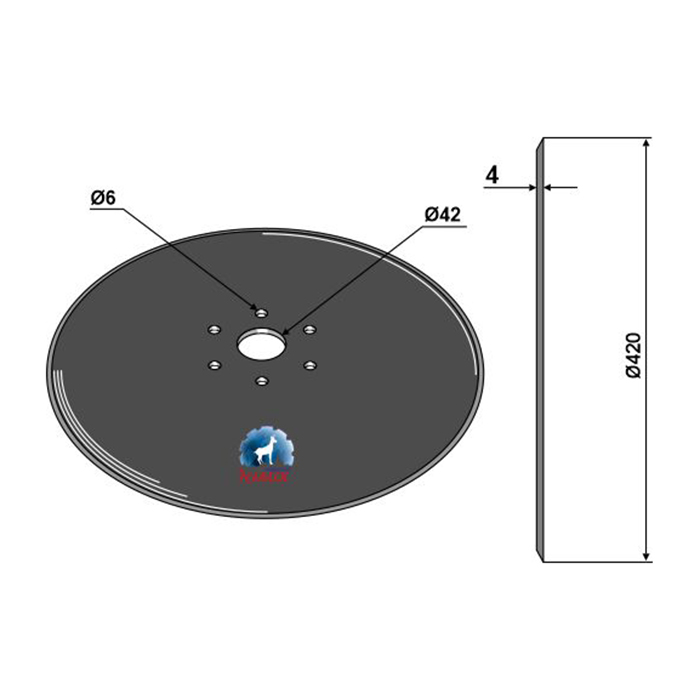 Disc semanatoare Ø420x4 Niaux 31-3517