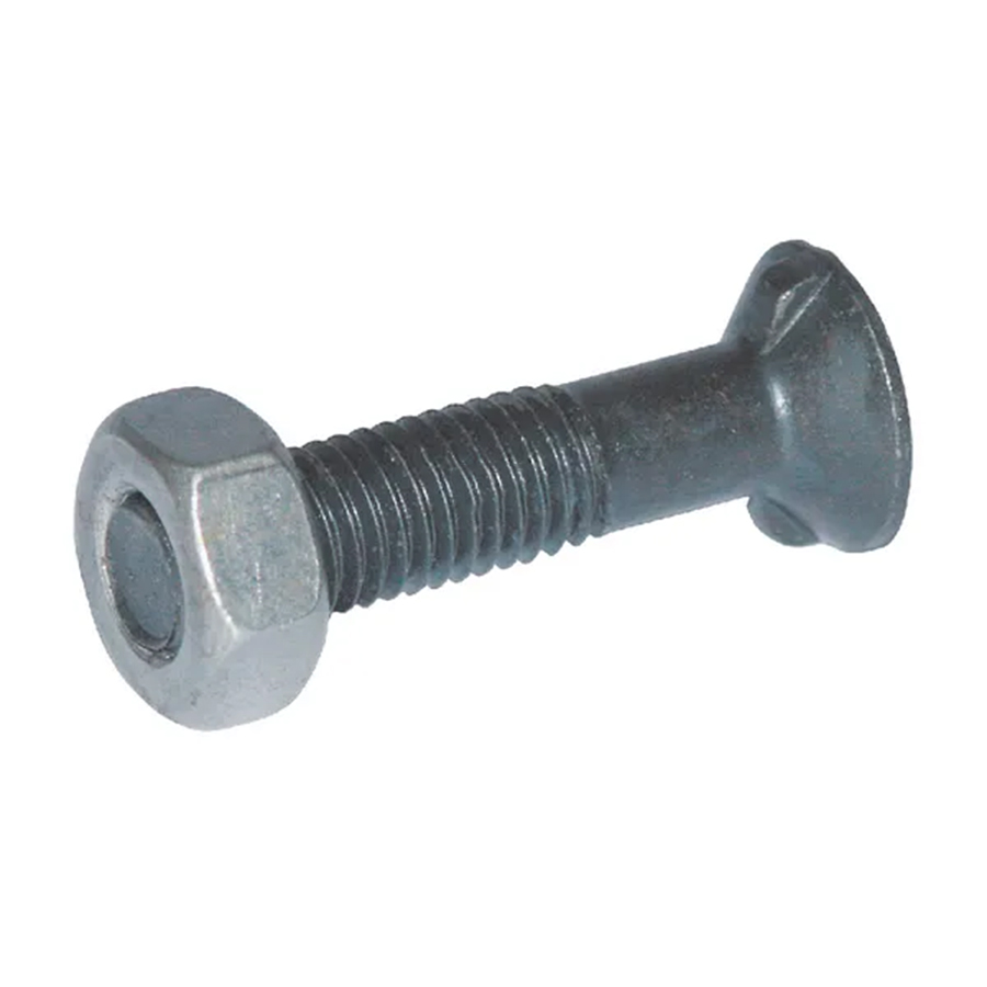 Șurub plug cu nas dublu și piuliță M10x35mm