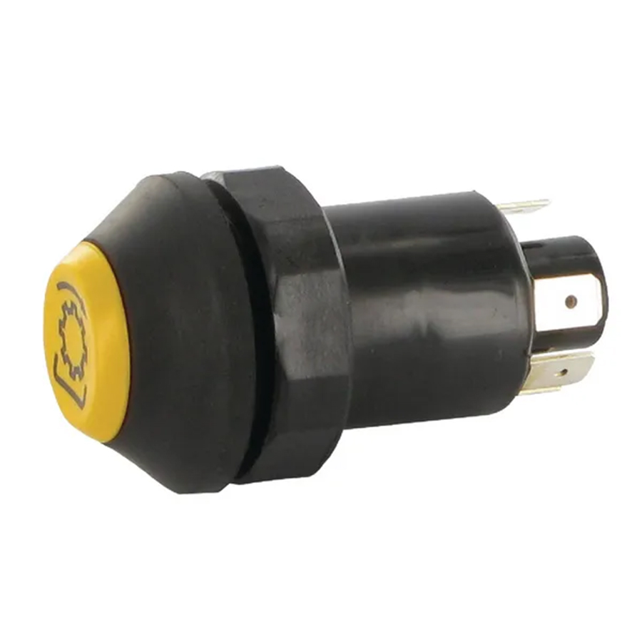 Comutator tip buton cardan rotund galben