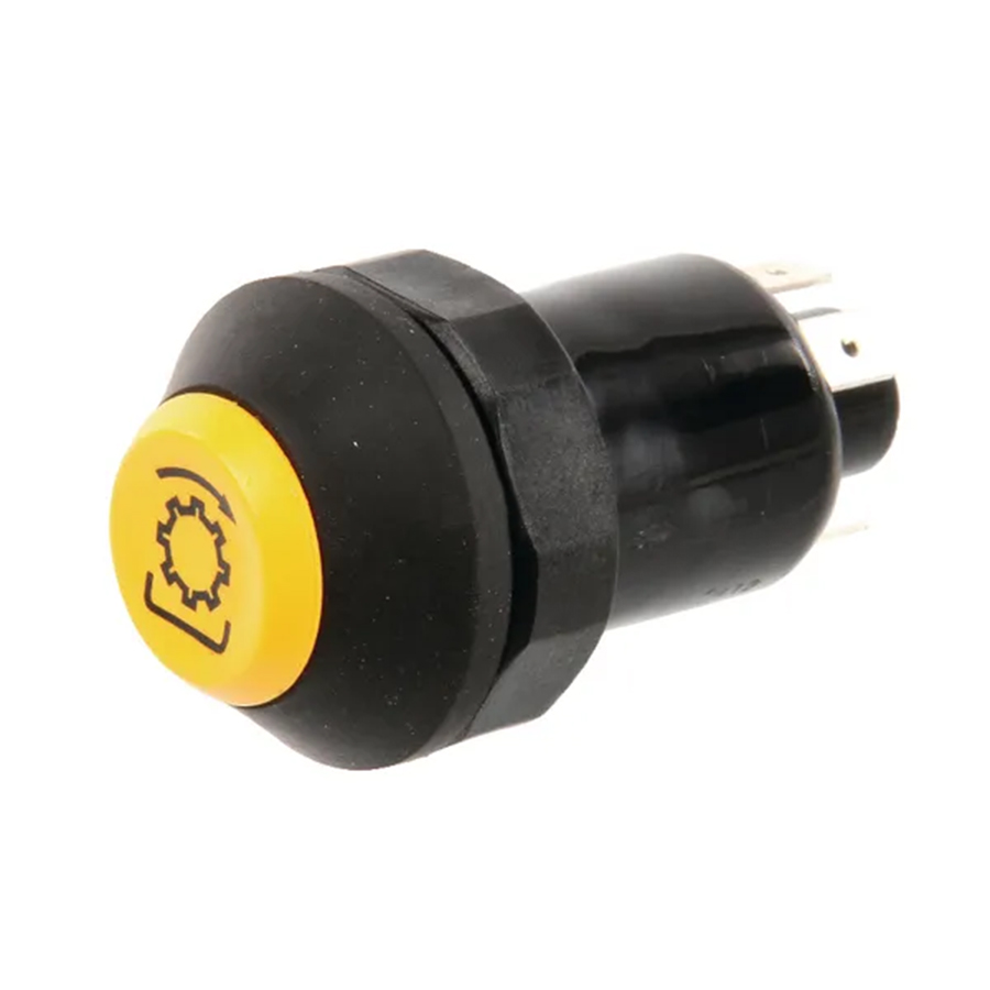 Comutator tip buton cardan rotund galben
