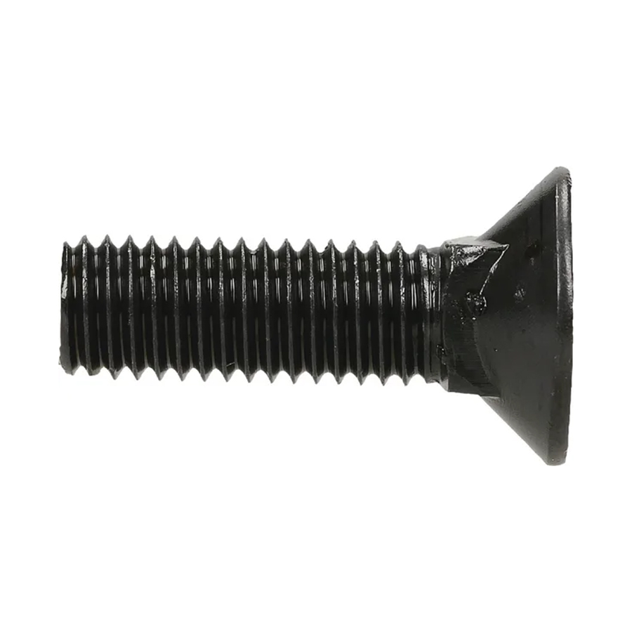 Șurub plug cap plat înecat gât pătrat cu piuliță M12x40mm