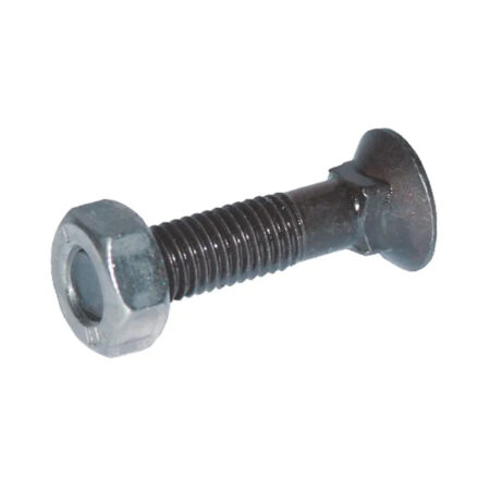 Șurub plug cu gât pătrat și piuliță M12x60mm