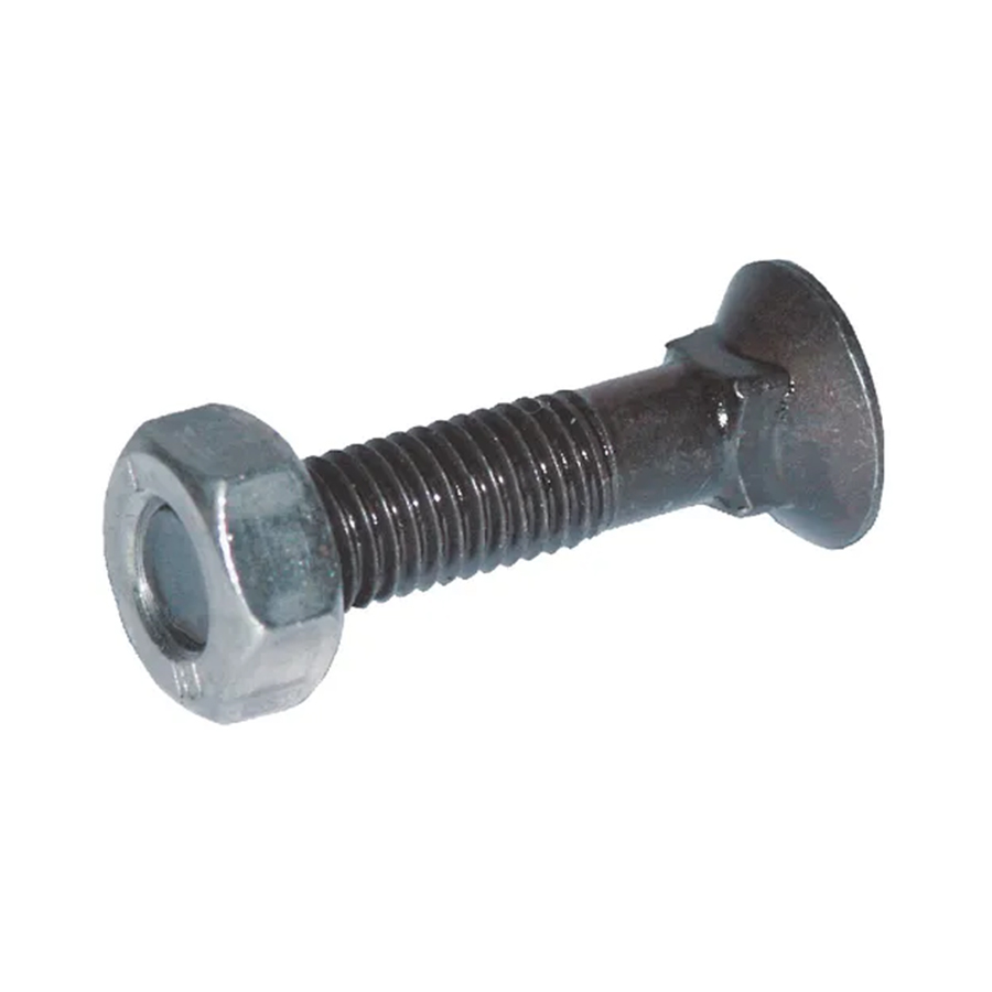 Șurub plug cu gât pătrat și piuliță M12x60mm