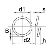 Șaibă elastică Grower formă B M14x24,1x3mm oțel zincat - imagine 2