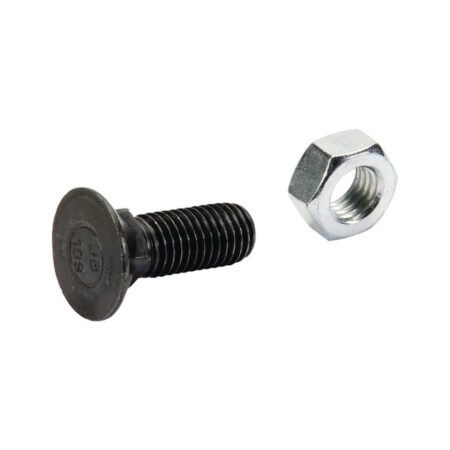 Șurub plug cap plat înecat gât pătrat cu piuliță M14x40mm