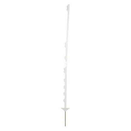 Stâlp gard electric, standard, polipropilenă, 130cm, alb