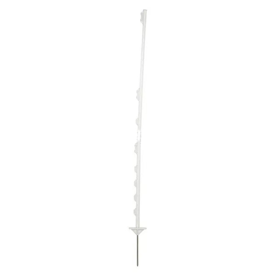 Stâlp gard electric, standard, polipropilenă, 130cm, alb