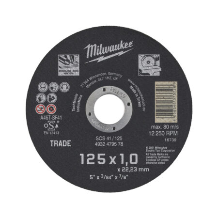 DISC DEBITARE METAL SCS 41/125 x 1MM GROSIME MILWAUKEE